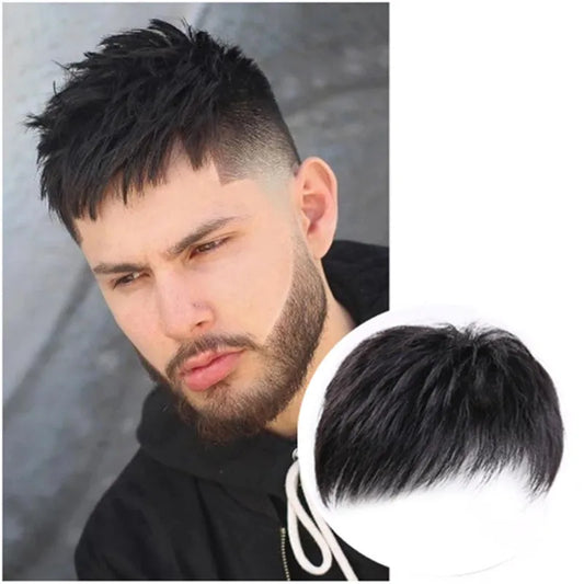 Men's Wig Patch Thick Human Hair Toupee